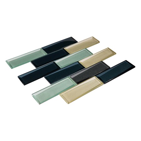 Andova Tiles SAMPLE-Daazen Borealis 2 in. x 6 in. Glass Mosaic Wall Tile SAM-ANDDAA974